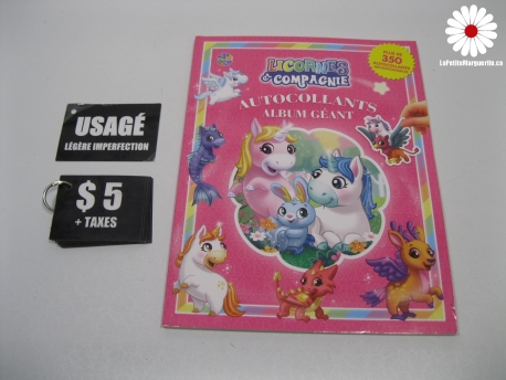 Licorne et compagnie, autocollants. Légère imperfection