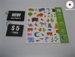 160 Autocollants Djeco Animaux