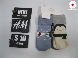 3 paires de bas pointure 6-7.5