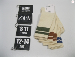 3 paires de bas unisexes pointure 5-8 Junior