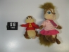 Peluches Alvin et Brittany